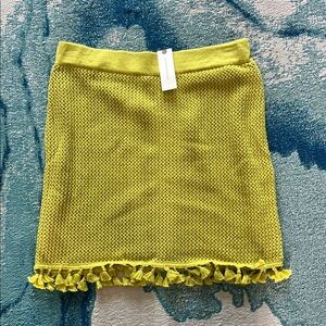 Vibrant Yellow Tassel Skirt Anthropologie